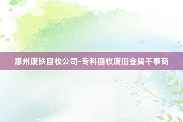 惠州废铁回收公司-专科回收废旧金属干事商